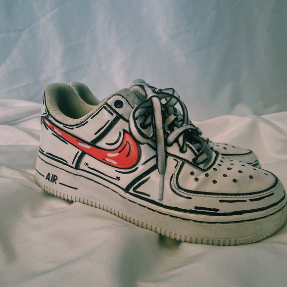 Nike Shoes - Nike cartoon graphic Air Force 1’s